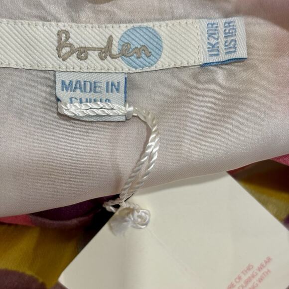 NWT Boden Size 16 Pink Multi Faux-Wrap Dress Polka Dot - Picture 2 of 7